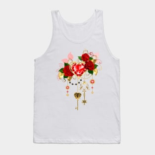 Ruby Heart with Roses Tank Top